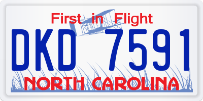 NC license plate DKD7591