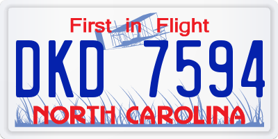 NC license plate DKD7594