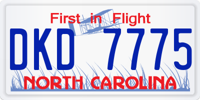NC license plate DKD7775