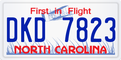NC license plate DKD7823