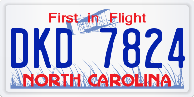 NC license plate DKD7824