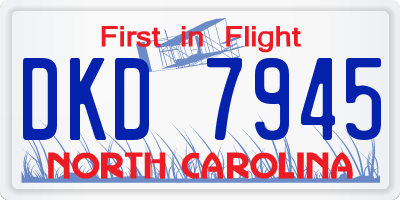 NC license plate DKD7945