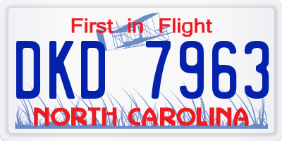 NC license plate DKD7963