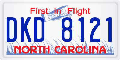 NC license plate DKD8121