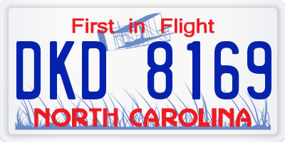 NC license plate DKD8169