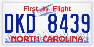 NC license plate DKD8439