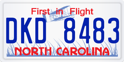 NC license plate DKD8483