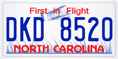 NC license plate DKD8520