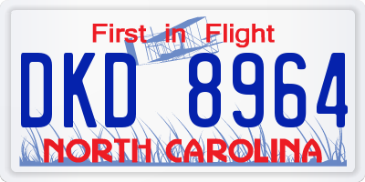 NC license plate DKD8964