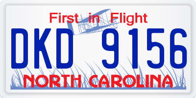 NC license plate DKD9156