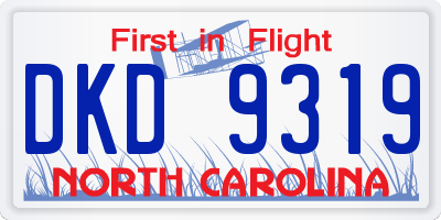 NC license plate DKD9319