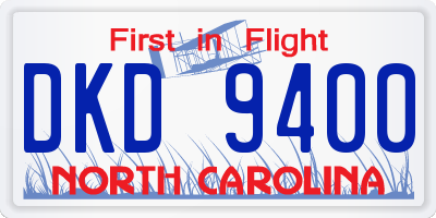 NC license plate DKD9400