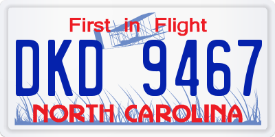 NC license plate DKD9467