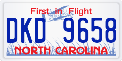 NC license plate DKD9658