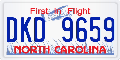 NC license plate DKD9659