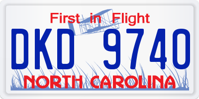 NC license plate DKD9740