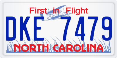 NC license plate DKE7479