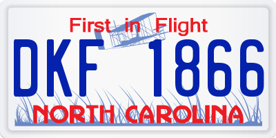 NC license plate DKF1866