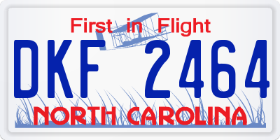 NC license plate DKF2464