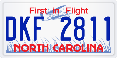 NC license plate DKF2811