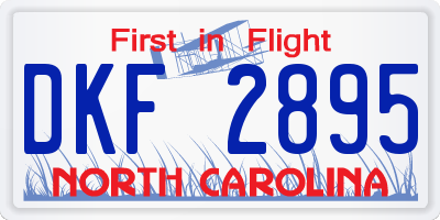 NC license plate DKF2895
