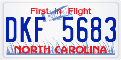 NC license plate DKF5683