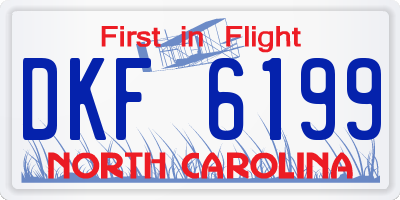 NC license plate DKF6199