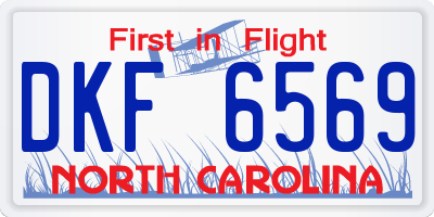 NC license plate DKF6569