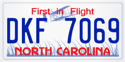 NC license plate DKF7069