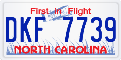 NC license plate DKF7739