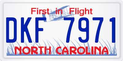 NC license plate DKF7971