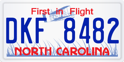 NC license plate DKF8482