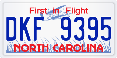 NC license plate DKF9395