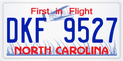 NC license plate DKF9527