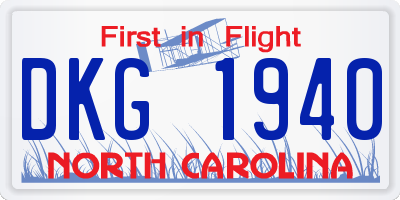 NC license plate DKG1940