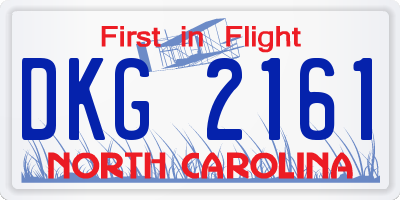 NC license plate DKG2161