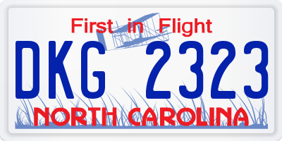 NC license plate DKG2323