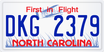 NC license plate DKG2379