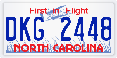 NC license plate DKG2448