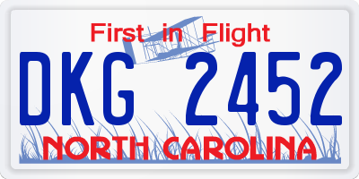 NC license plate DKG2452
