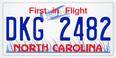 NC license plate DKG2482