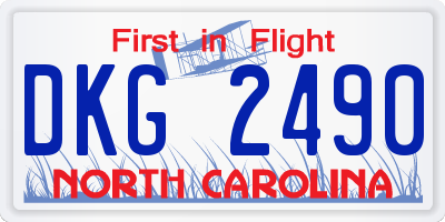 NC license plate DKG2490