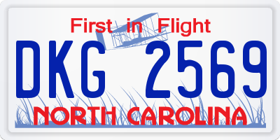 NC license plate DKG2569