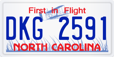 NC license plate DKG2591