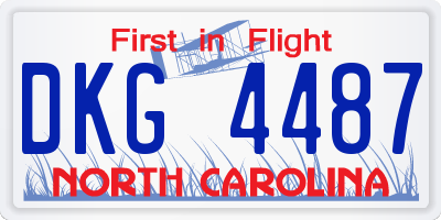 NC license plate DKG4487