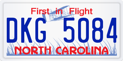 NC license plate DKG5084