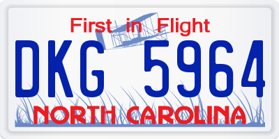 NC license plate DKG5964