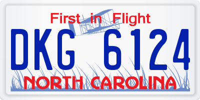 NC license plate DKG6124