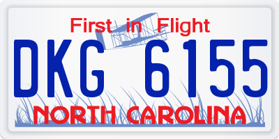 NC license plate DKG6155