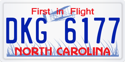 NC license plate DKG6177